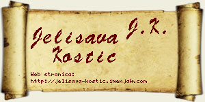 Jelisava Kostić vizit kartica